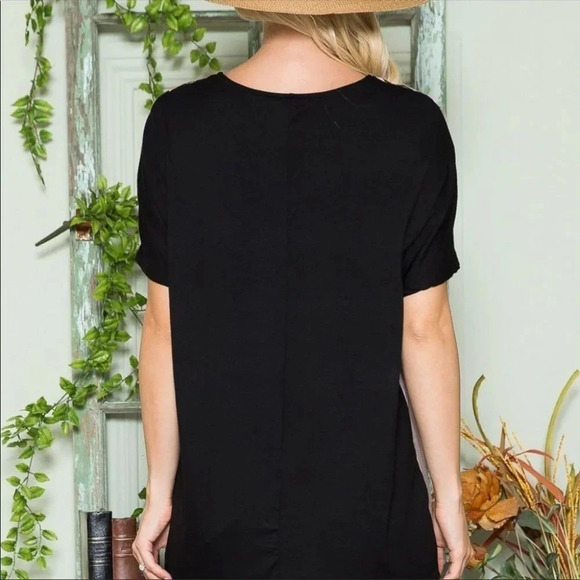 Leopard Color Block Top | Boho Animal Print V-Neck Soft Blouse - Picture 8 of 9